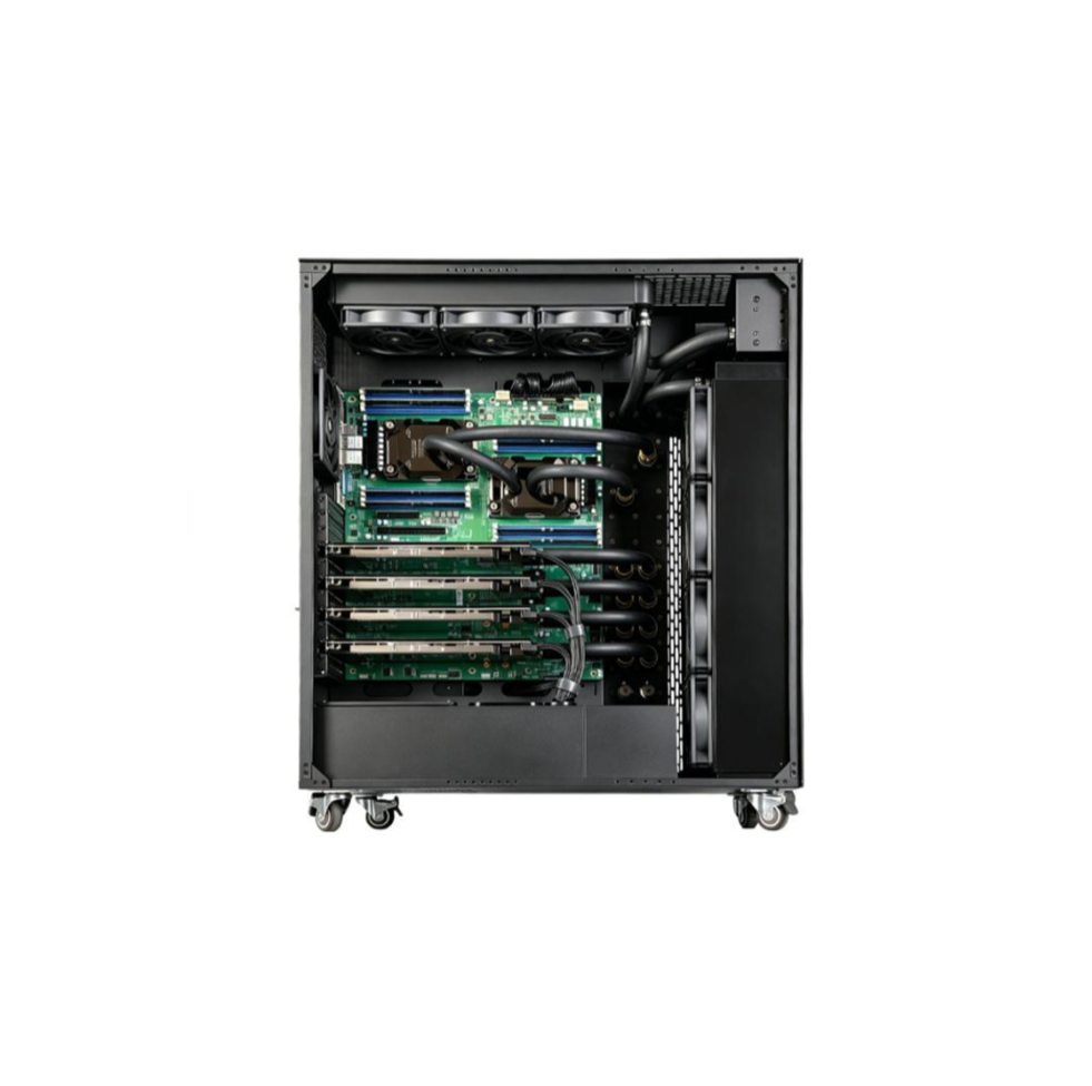 Quick Disconnect and Drain Planning for a Multi GPU AI Workstation